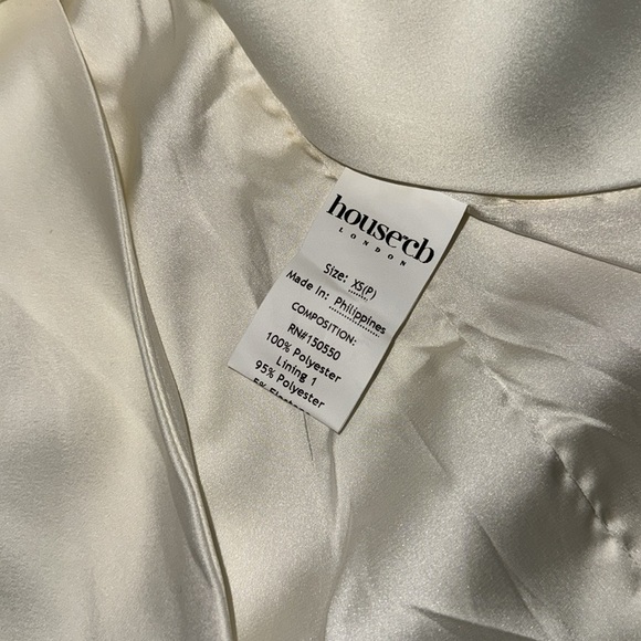 NWOT House of CB Faye ivory satin corset midi dress sz XS PLUS CUP - Picture 9 of 9